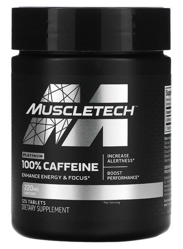 MuscleTech Cafeína 125 tabletas