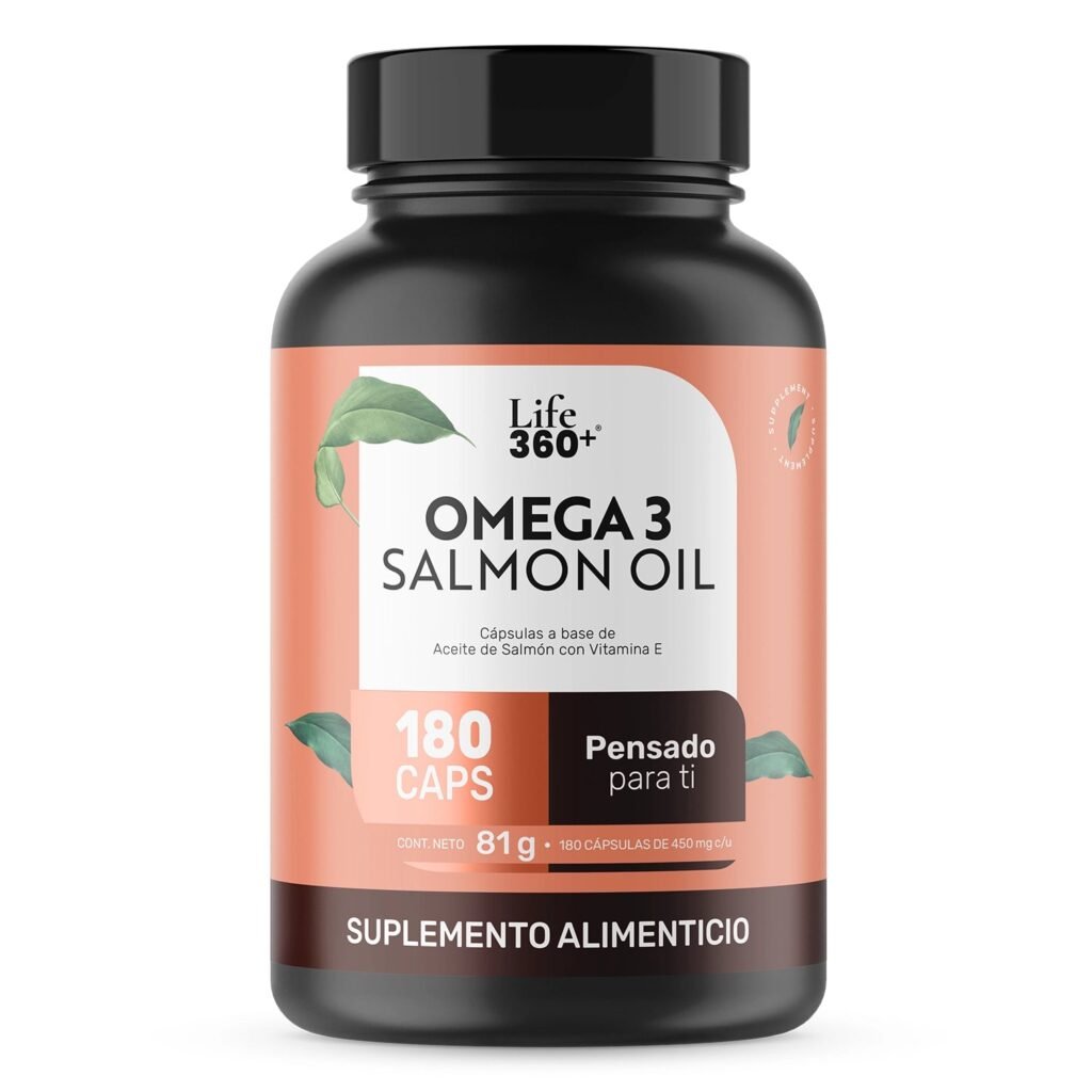 Life 360+ Omega 3 Salmon Oil 180 cápsulas